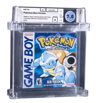 1998 GB Game Boy Nintendo (USA) "Pokemon Blue Verison" Sealed Video Game - WATA 7.0/A